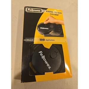 Fellowes CD/DVD Complete Cleaning System Radial Disc Cleaner- CD, DVD, NEW!